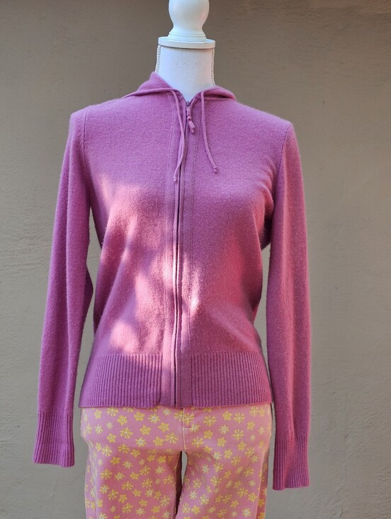 Charter Club Sweaters - Charter Club 2 Ply Cashmere Zip Up Sweater In Pink Berry Sz Small